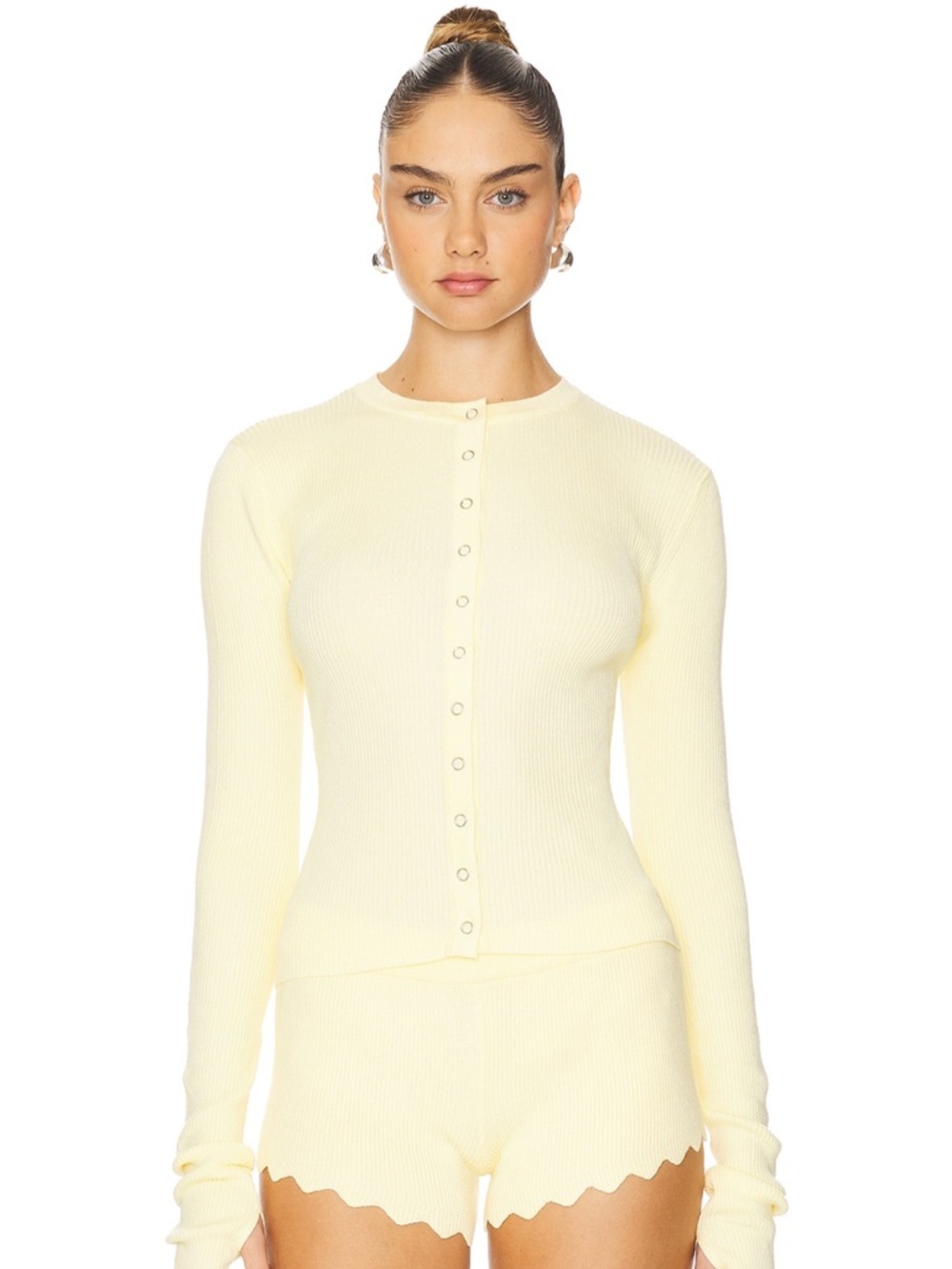 NWT.  Lioness.  Small top and bottom.  Scalloped edging.  Powder yellow